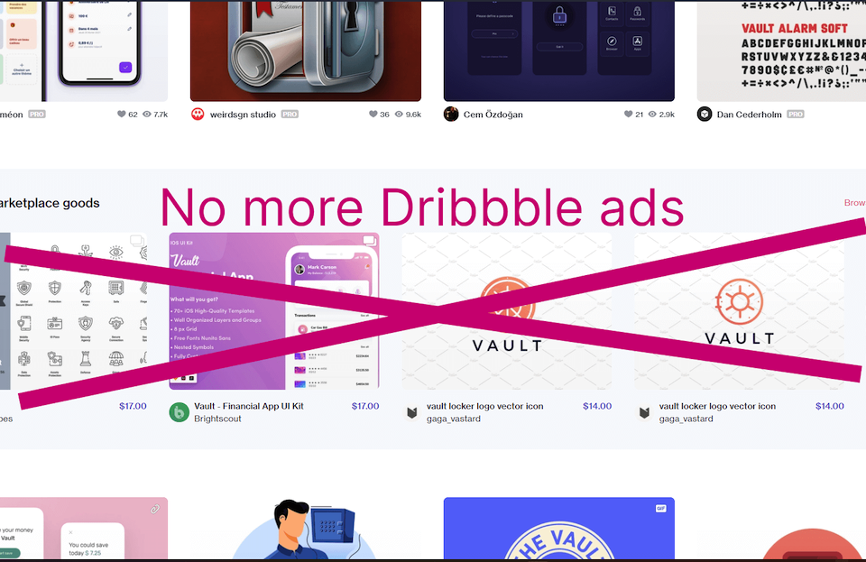 How to block Dribbble ads